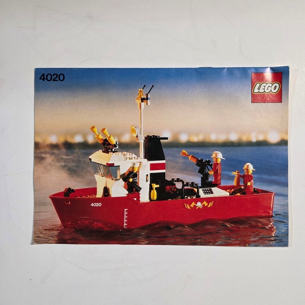 LEGO Instruction Manual 4020 Fire Fighting Boat Red Vintage‎ 1987 Booklet